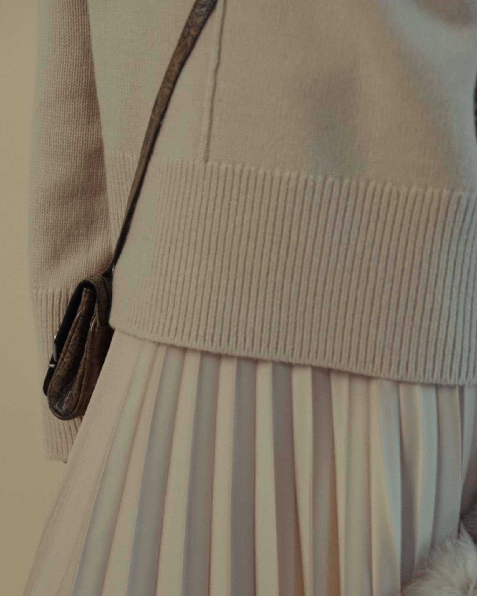 Marilyn Accordion-Pleated Maxi Skirt in Dusty Rose