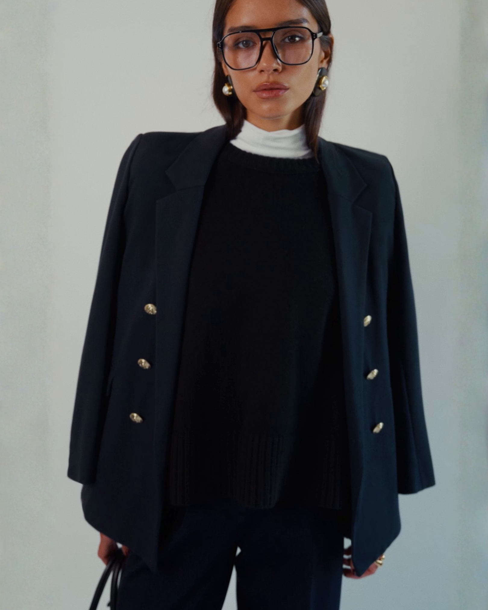 Katharine Double-Breasted Blazer in Navy