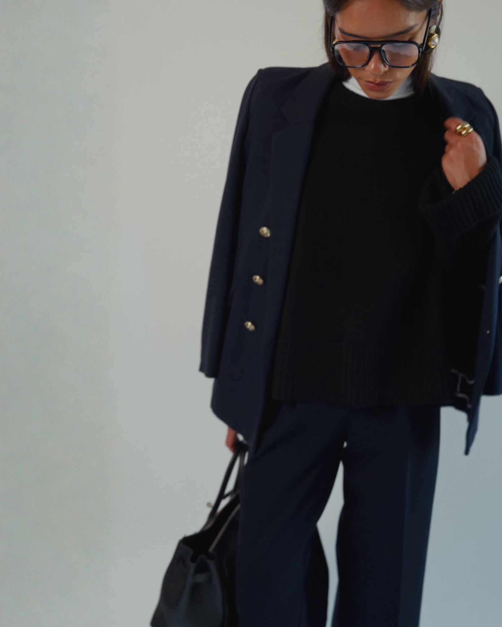 Katharine Double-Breasted Blazer in Navy