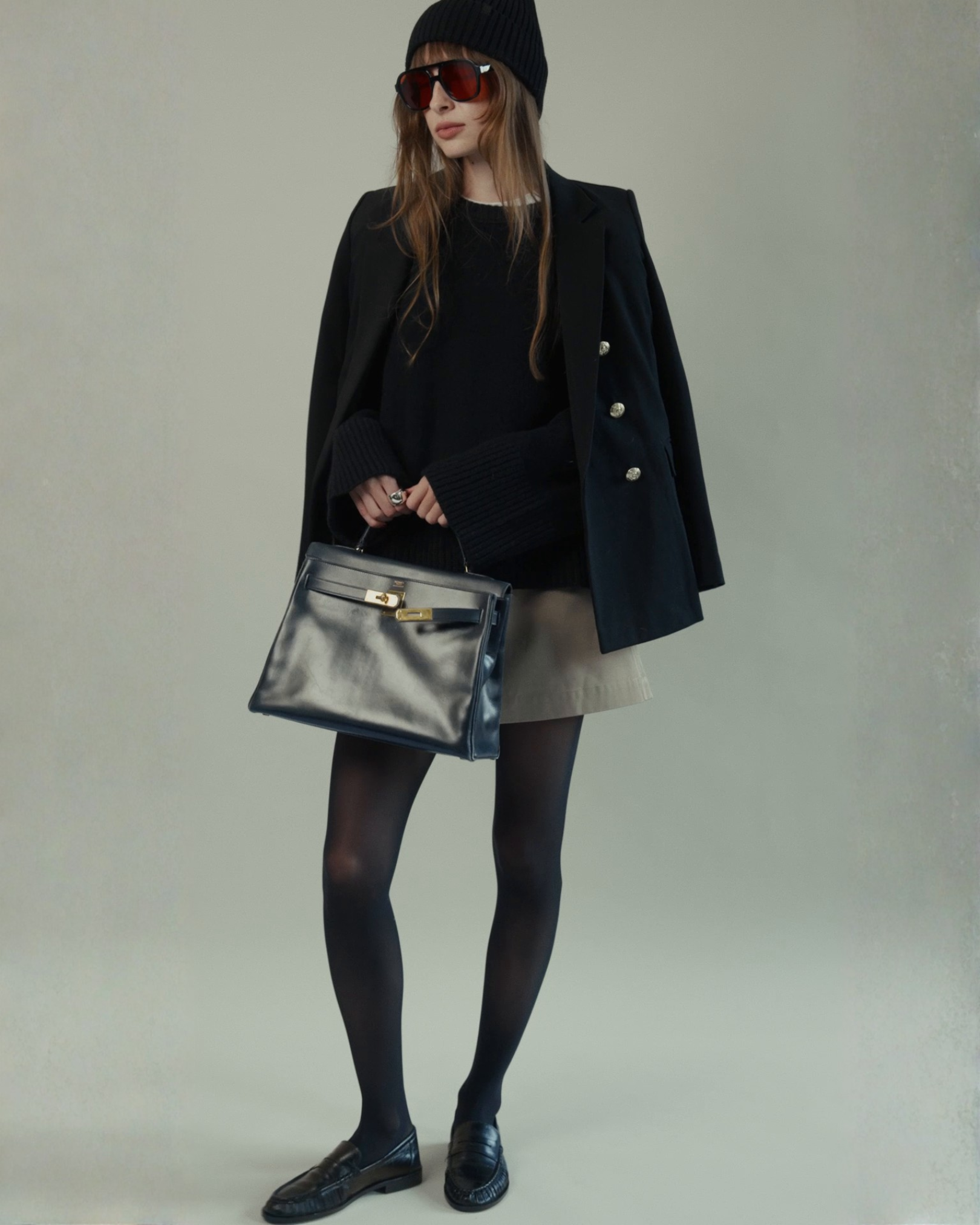 Mary Mini Skirt in Stone Sage